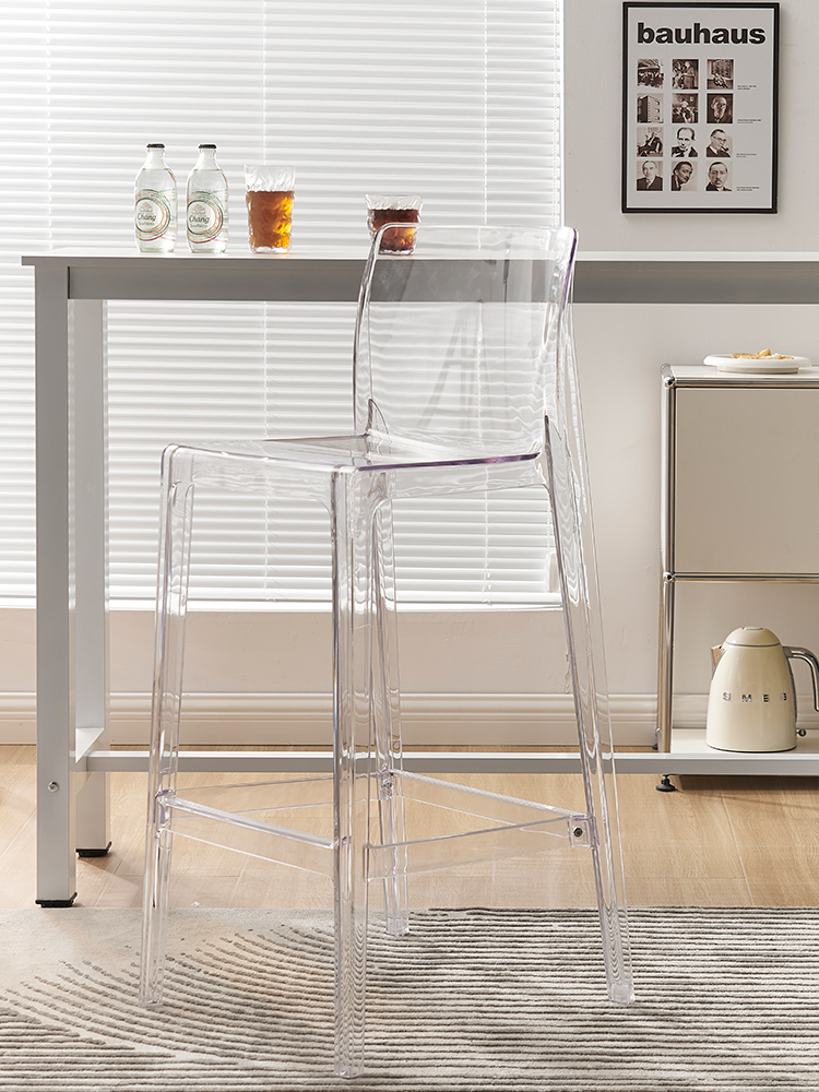 Taburete de Bar acrílico transparente, escritorio frontal, caja registradora, taburete alto, mesa de isla para el hogar, silla, cafetería, restaurante, sillas altas