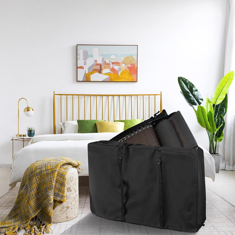 600DOxford Cloth Extra Large Furniture Storage Bag，Zipper Bag with Handle and Extension，Large Outdoor Chairs and Folding Bed Sto