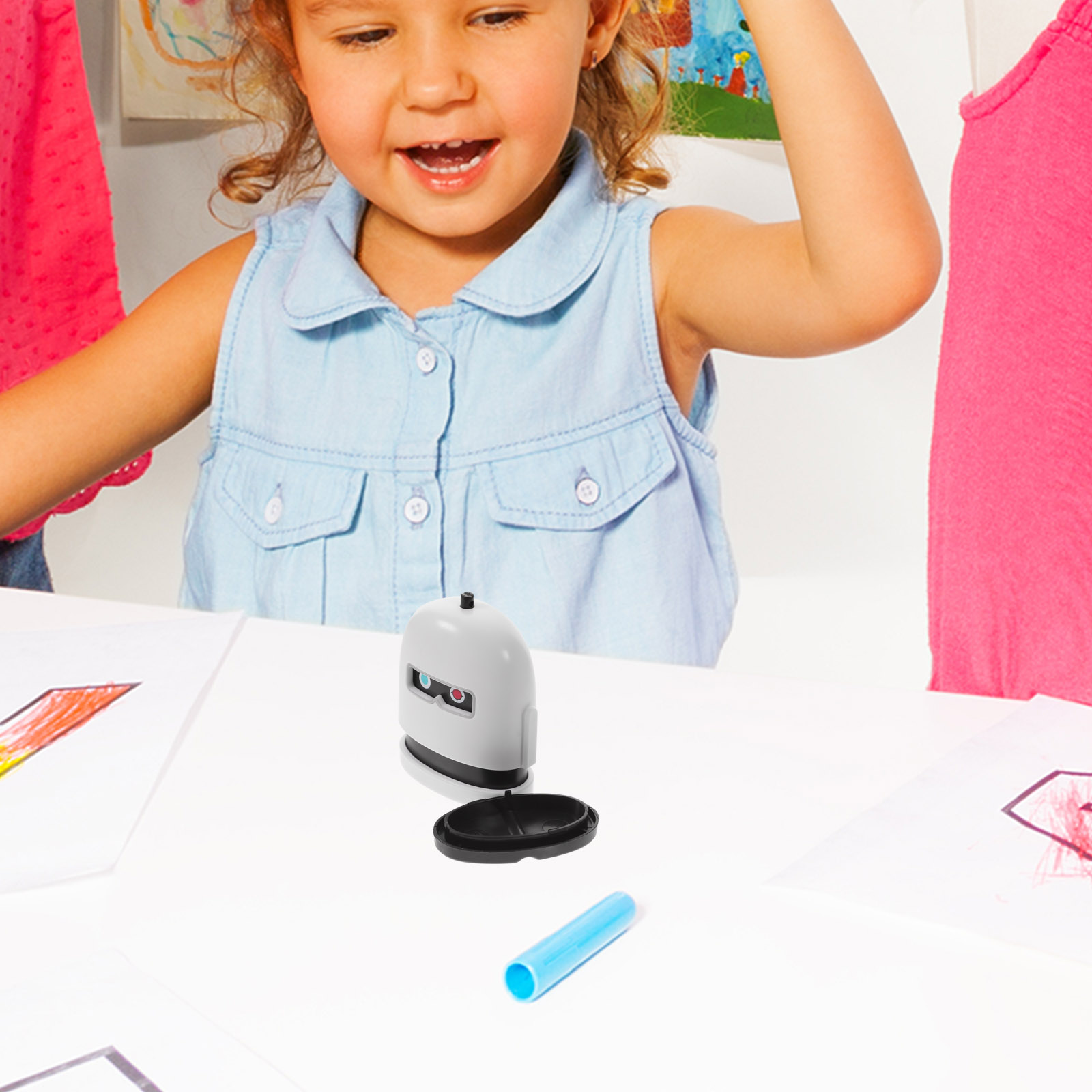 Children's Cartoon Robot Name Stamps Kids Clothes Multi Function Waterproof Clothing for Classroom for Garment