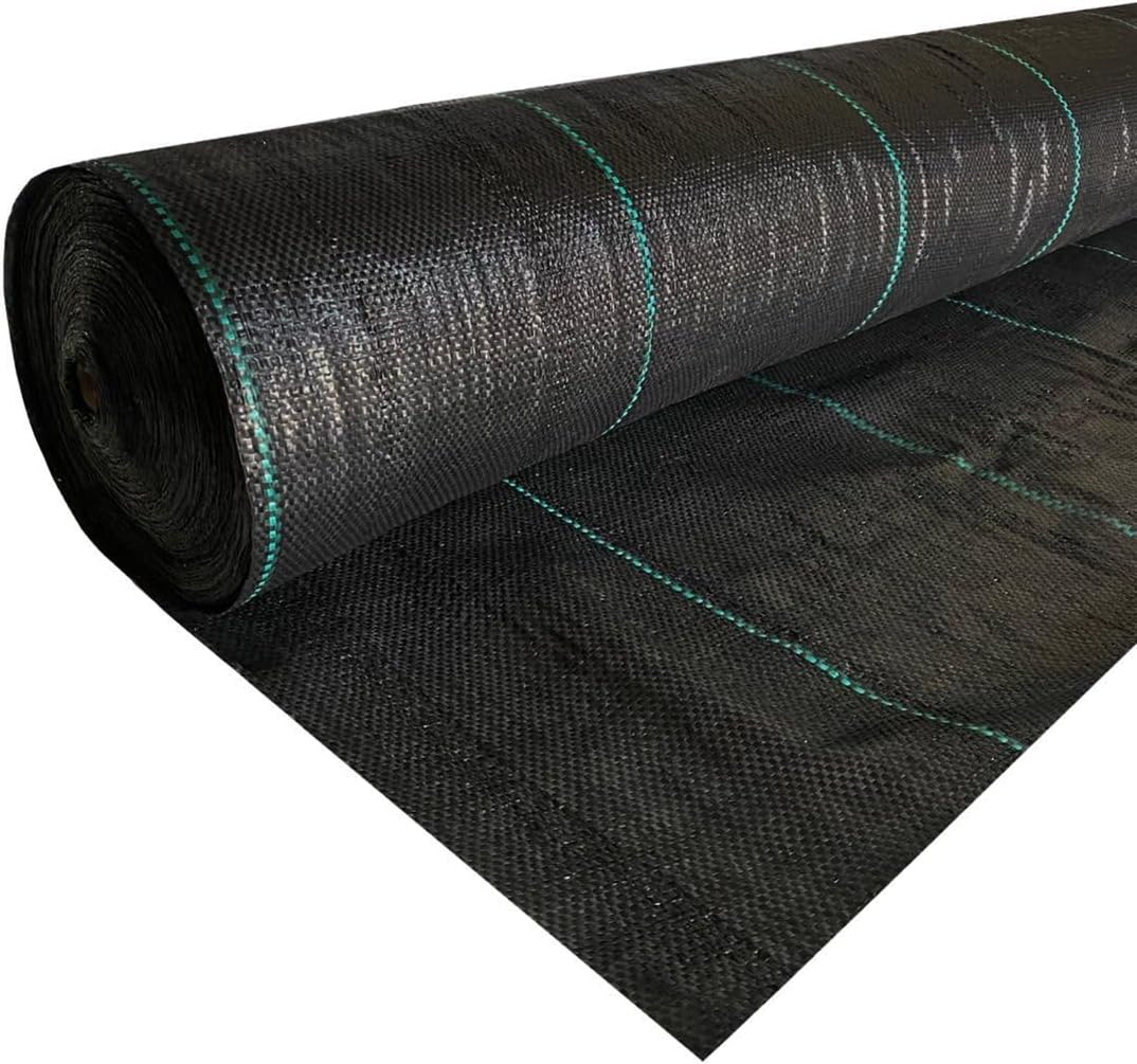 202 - Antihierbas Malla (Negro) 120gr |   Resistente Estabilizado UV |   Malla contra Las Malas Hierbas |   1 x 50 m. -