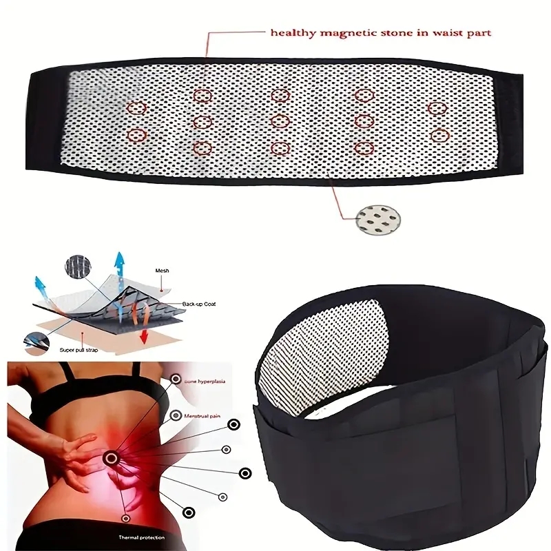 20 magneten verstelbare zelfverwarmende magnetische therapie rug- en taillesteunriem, taillemassageriem sportsteunriem