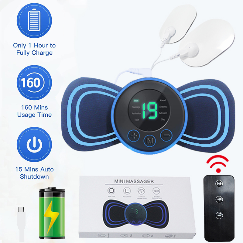 Mini Patch de colonne cervicale avec télécommande et masseur Portable avec patchs pour Massage complet du corps avec réglage multimode