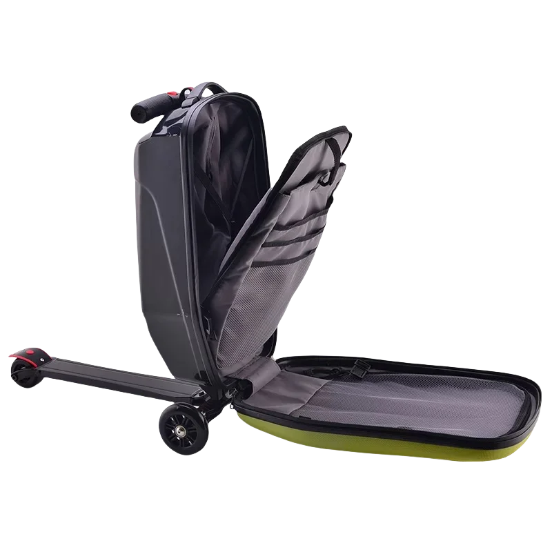 Nova preguiçosa skate trole mala de viagem carry on rooling bagagem scooter mala conveniente multi-função bagagem de viagem