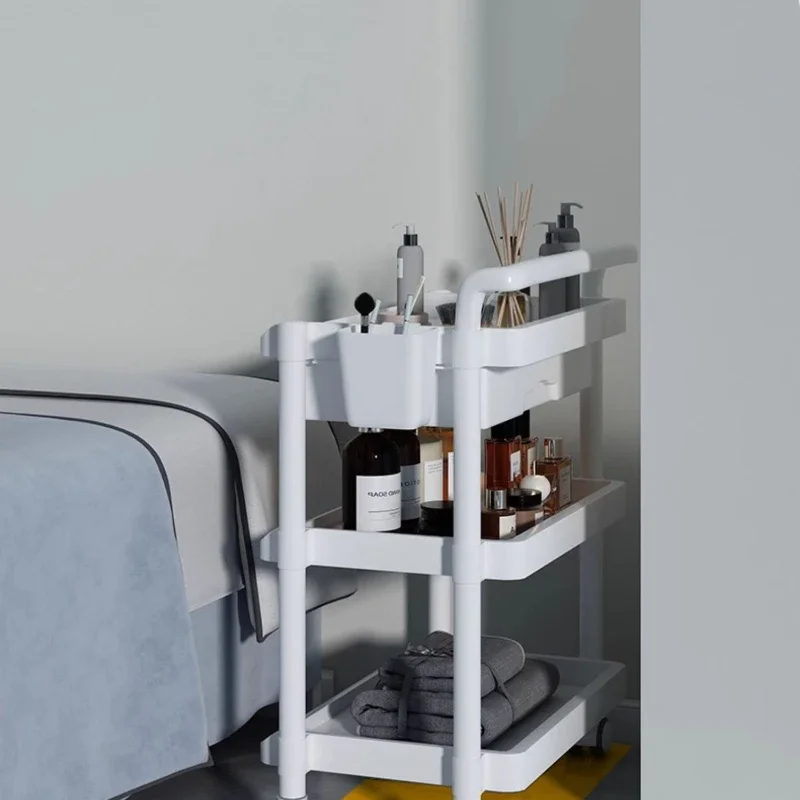 Organizer รถเข็นรถเข็น Salon พับเสิร์ฟ Hair EXTENSION Beauty Decor เฟอร์นิเจอร์ Professional Organizer ล้อพลาสติก