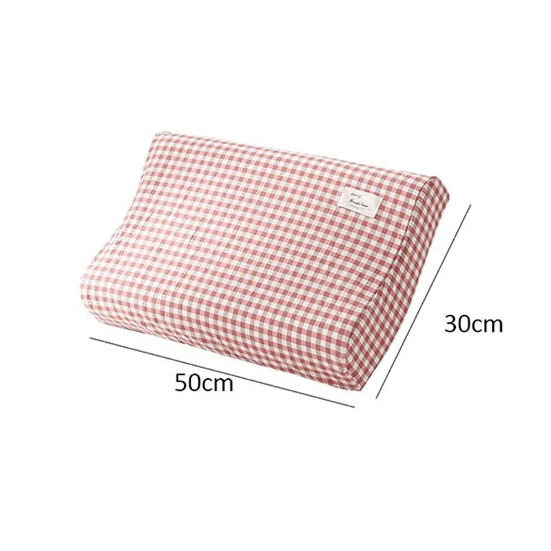 Federa in lattice di cotone 30x50 cm per la camera da letto di casa che dorme Fodera per cuscino memory lavabile