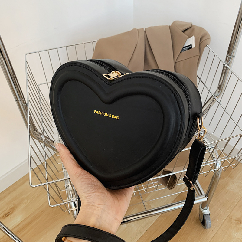 Heißer Verkauf Herz Form Umhängetaschen Für Frauen Solide Pu Leder Schulter Taschen Mode Handtaschen