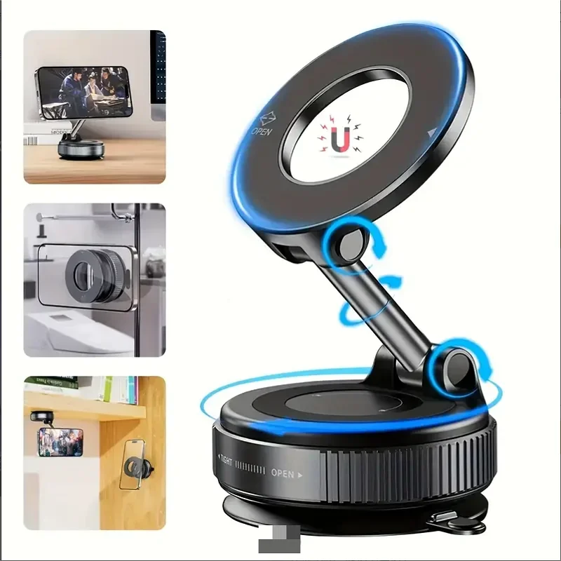 360 °   Soporte magnético giratorio para teléfono de coche, nuevo modelo, soporte de cristal para salpicadero, soporte de navegación automotriz multiescenario