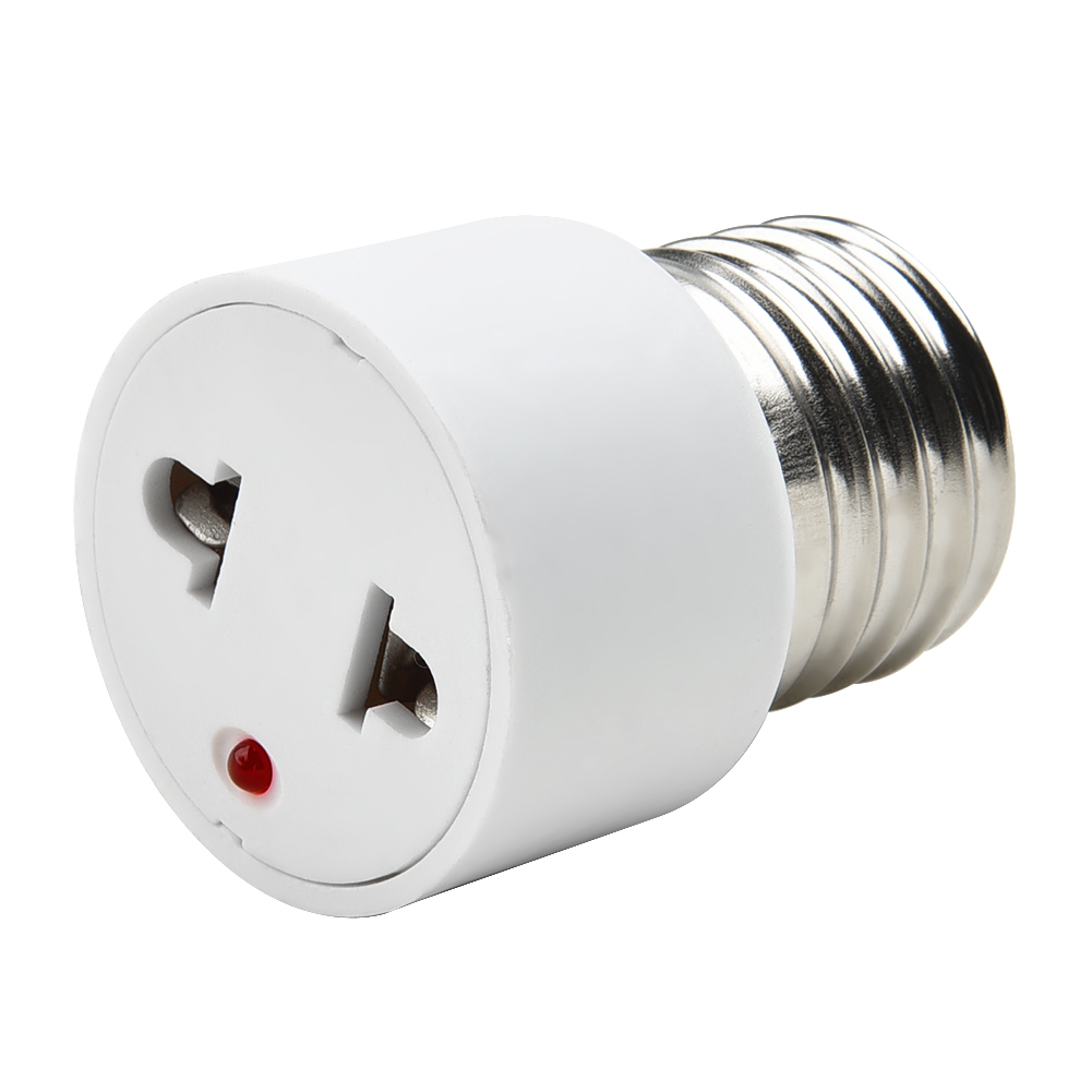 1pc Hot Sell Practical White E27 Plug Bulb Holder Light Fixture Bulb Base Adapter Lamp Socket U S /EU