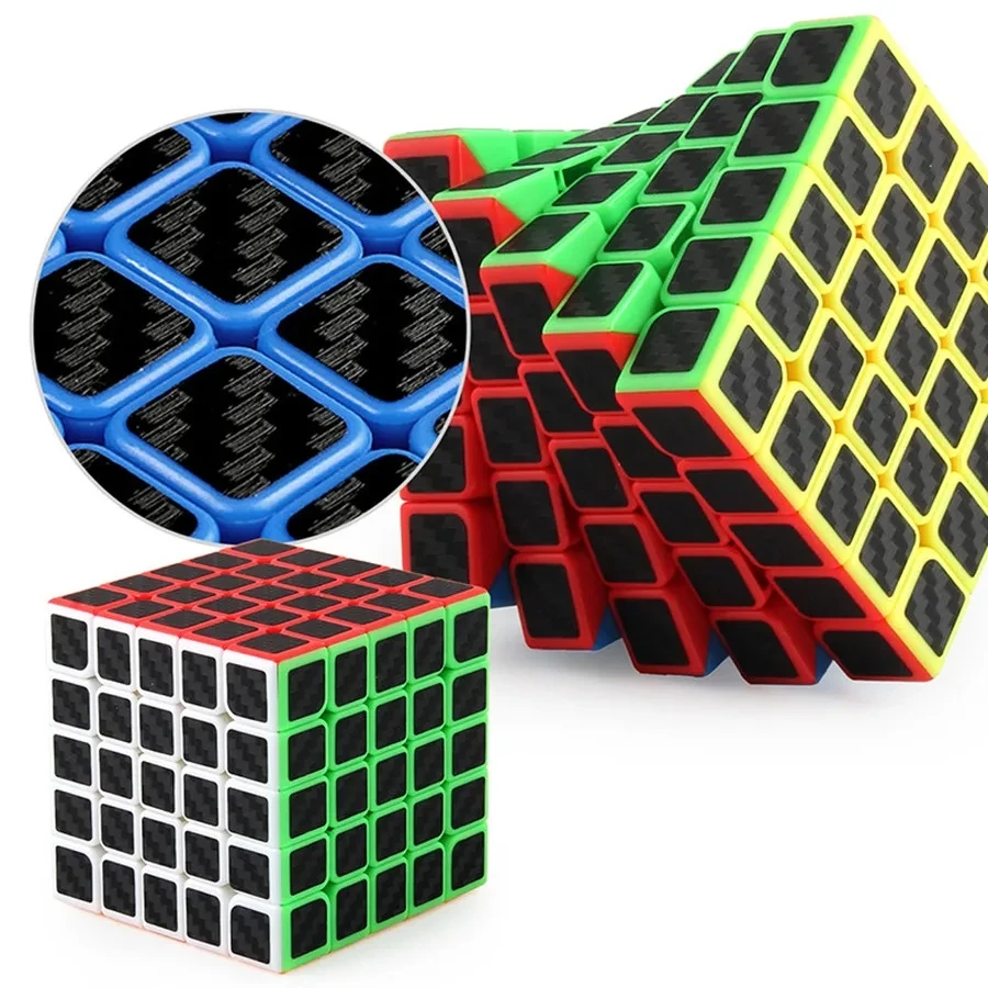Meilong Koolstofvezel Kubus 2x2x2 3x3x3 4x4x4 Piramide Skew SQ1 Megaminx Puzzel Voor Beginners en Professionals