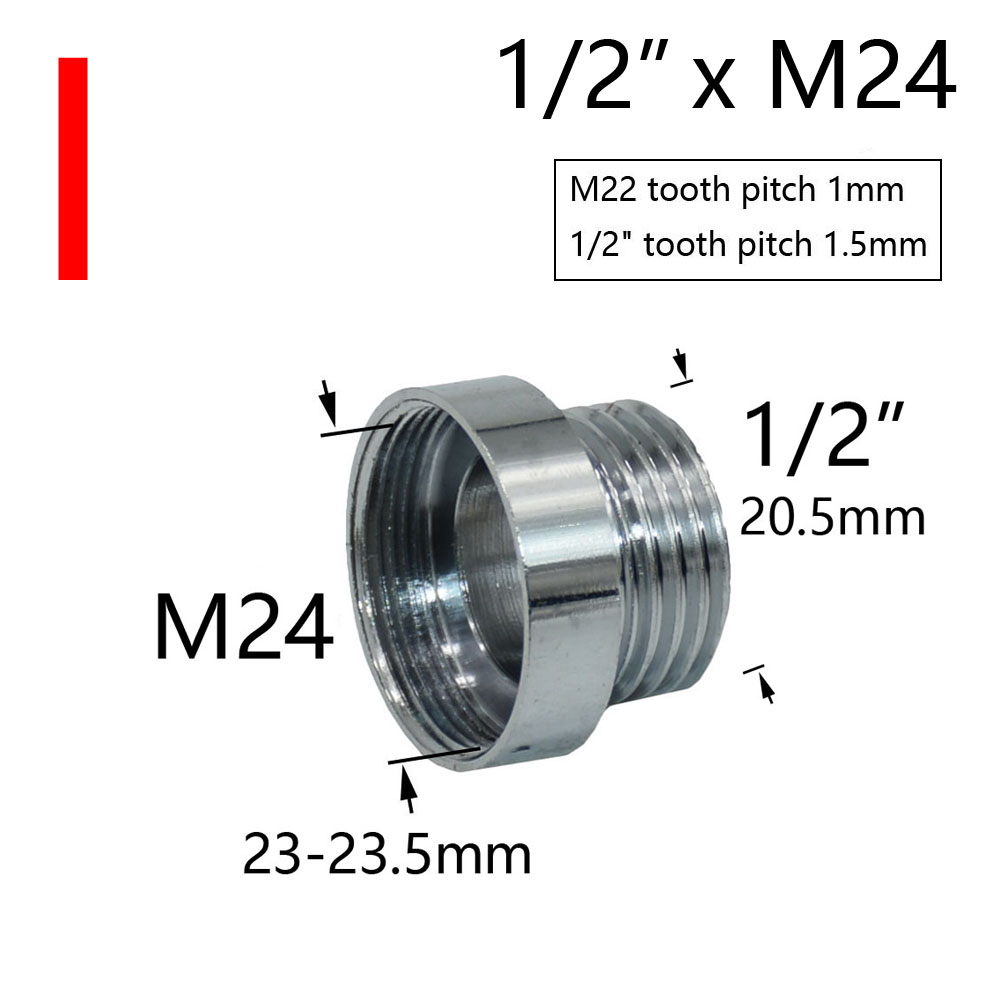 ทองเหลืองเงินก๊อกน้ํา Coupler 1/2 ถึง M16 M18 M20 M22 M24 M28 ด้ายอุปกรณ์เชื่อมต่อสําหรับ Bubbler ห้องครัวและห้องน้ํา