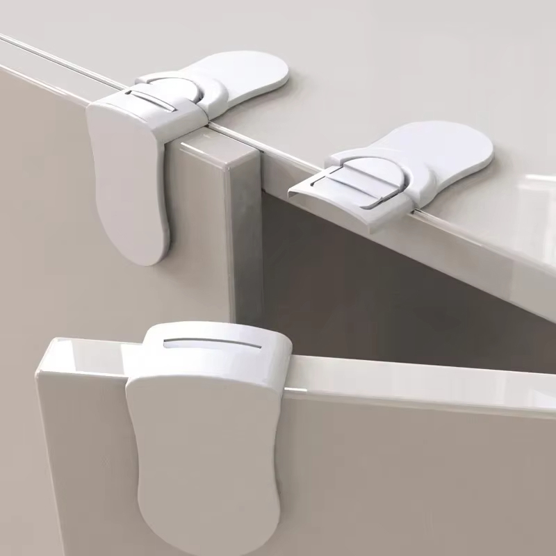 Blokada bezpieczeństwa szuflady Blokada anty-zaciskowa szafka ręczna Biała blokada szuflady Blokada lodówki Ochrona przed dziećmi Blokada wielofunkcyjna