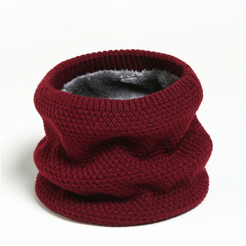 Bufanda de invierno Unisex para hombre y mujer, redecilla de piel de lana tejida con anillo, cubierta para la cara al aire libre, bufandas gruesas y cálidas, decoración de otoño, 2023