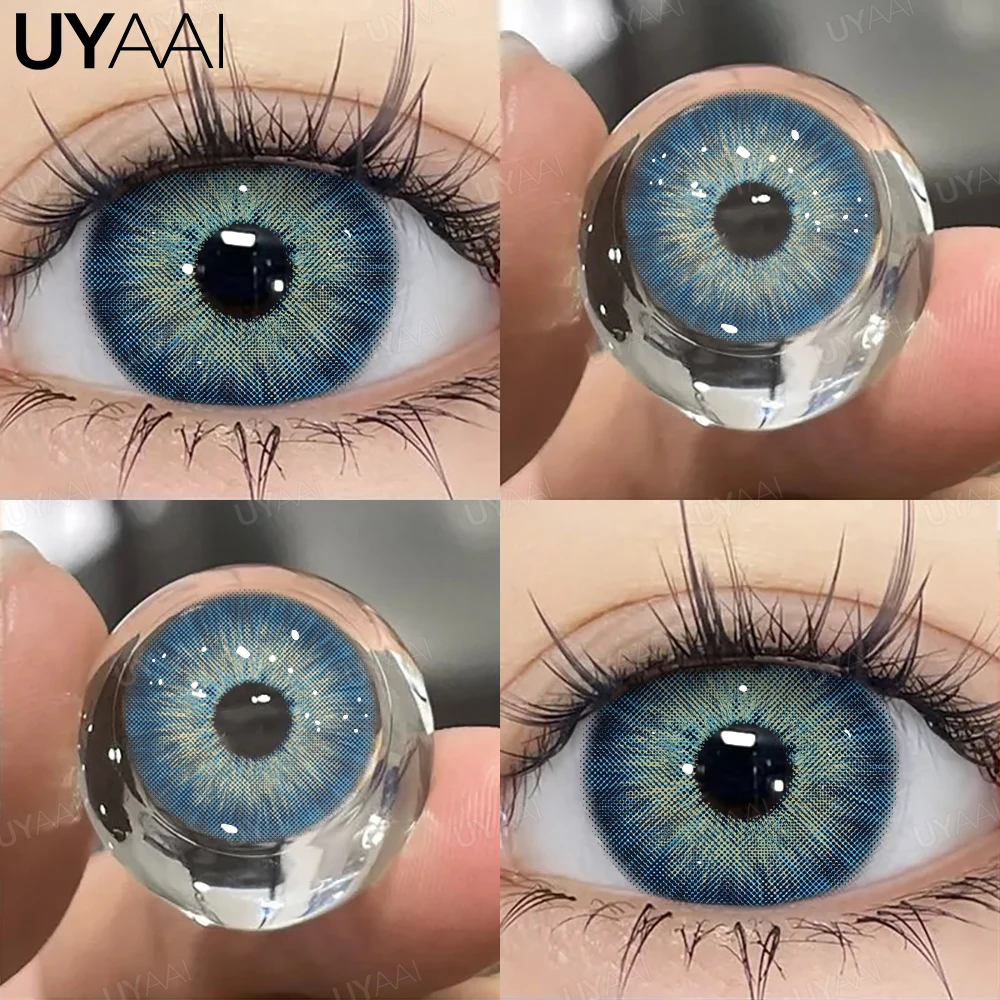 UYAAI 1 ペアパタヤシリーズファッションメイク美容コンタクトレンズソフト年間グリーンコンタクト目カラーレンズカラーレンズ