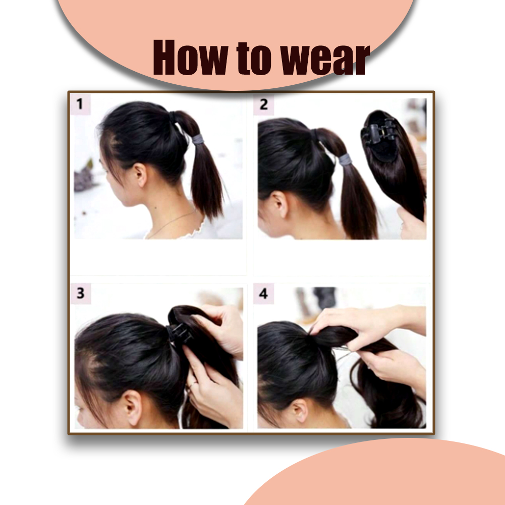 Clip-in-Haarverlängerung, 45,7 cm lang, lockig, gewellt, Pferdeschwanz-Verlängerung, natürliches, weiches Mini-Kieferklaue-Synthetik-Haarteil für Frauen