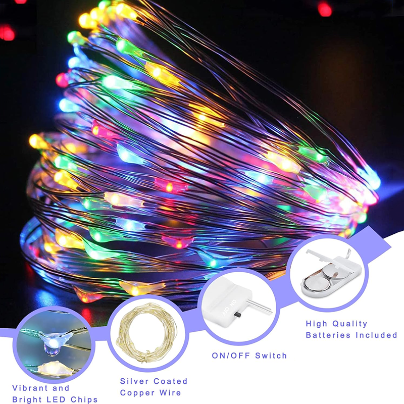 LED-Lichterkette, 3 Modi, batteriebetrieben, funkelnde Girlanden, Lichter, Schlafzimmer, Hochzeit, Party, Geburtstag, Muttertag, Geschenk, Dekoration