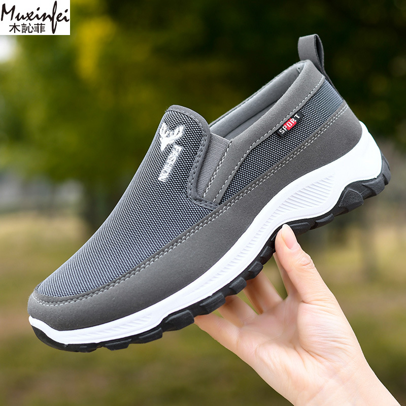 Männer Laufen Wandern Turnschuhe Atmungsaktive Orthopädische Reise Plimsolls Slip On Bequem für Outdoor-Aktivitäten Wandern Spazierengehen