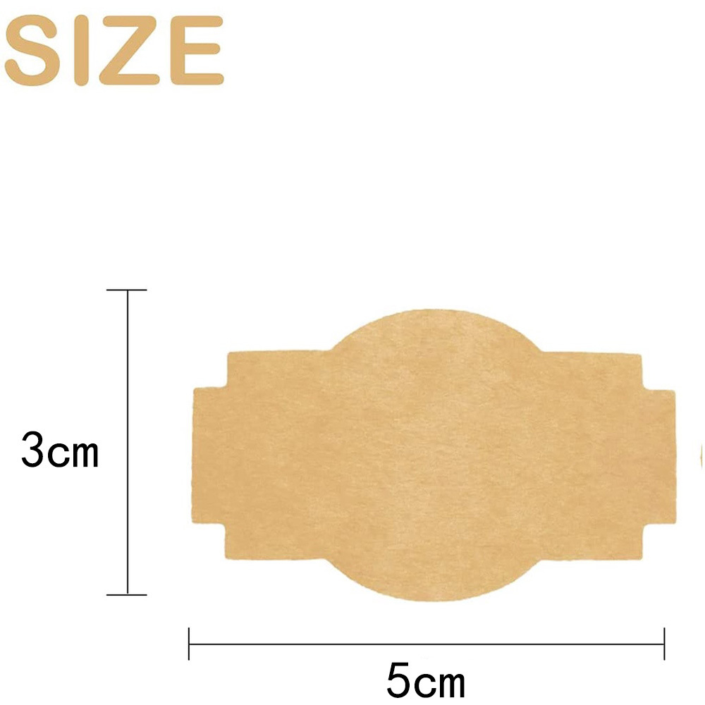 250 個ナチュラルクラフトタグステッカー自己粘着カスタマイズホリデープレゼントステッカー瓶、クリスマスギフト、名札、メイソンジャー用