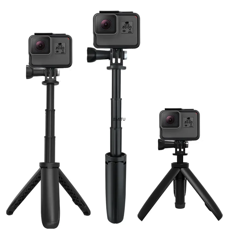 Trípode plegable para Gopro Vlog, Mini monopié portátil para Go Pro Hero 11, 10, 8, 7, sesión negra, accesorio para Cámara de Acción Osmo