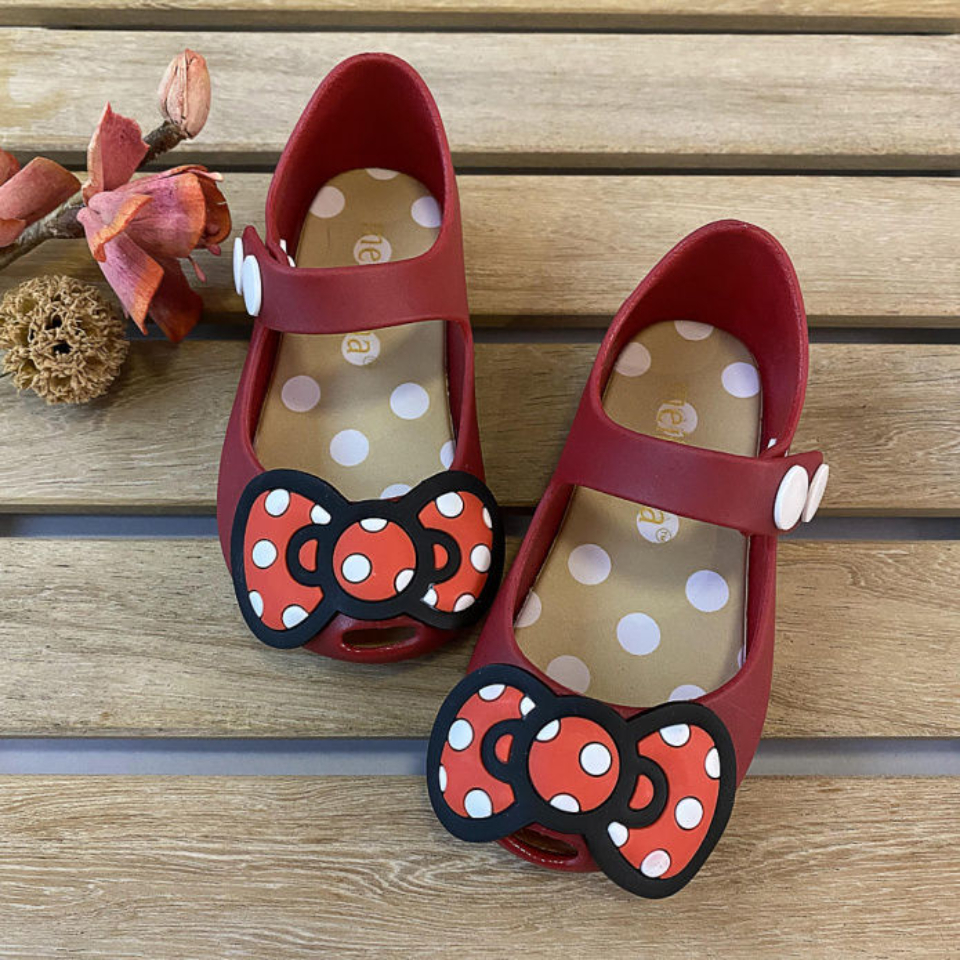 Disney dziecięce sandały dziewczęce Minnie Cartoon buty ogrodowe 1-6 lat wodoodporne galaretki czerwone czarne buty rozmiar 20-31