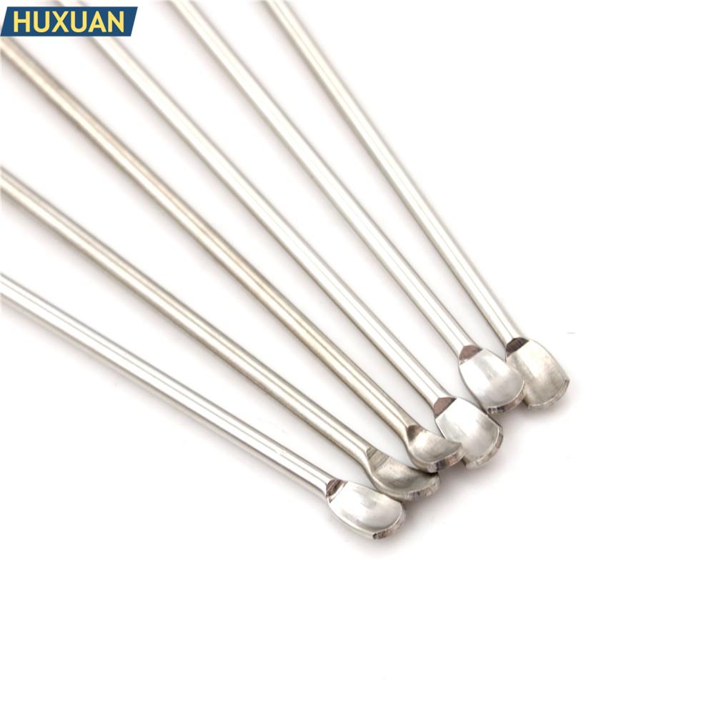 Micro cuchara medicinal de acero inoxidable, espátula, cabeza de pala, experimento, laboratorio de farmacia, uso de enseñanza, suministros de laboratorio de 10cm-22cm