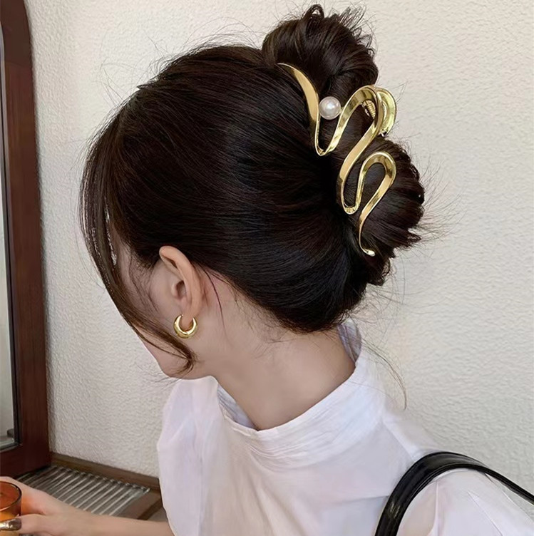 ผู้หญิงใหม่ Elegant Gold Silver Hollow โลหะผม Claw ผมคลิปผมแถบคาดศีรษะ Hairpin แฟชั่นสาวอุปกรณ์เสริมผม