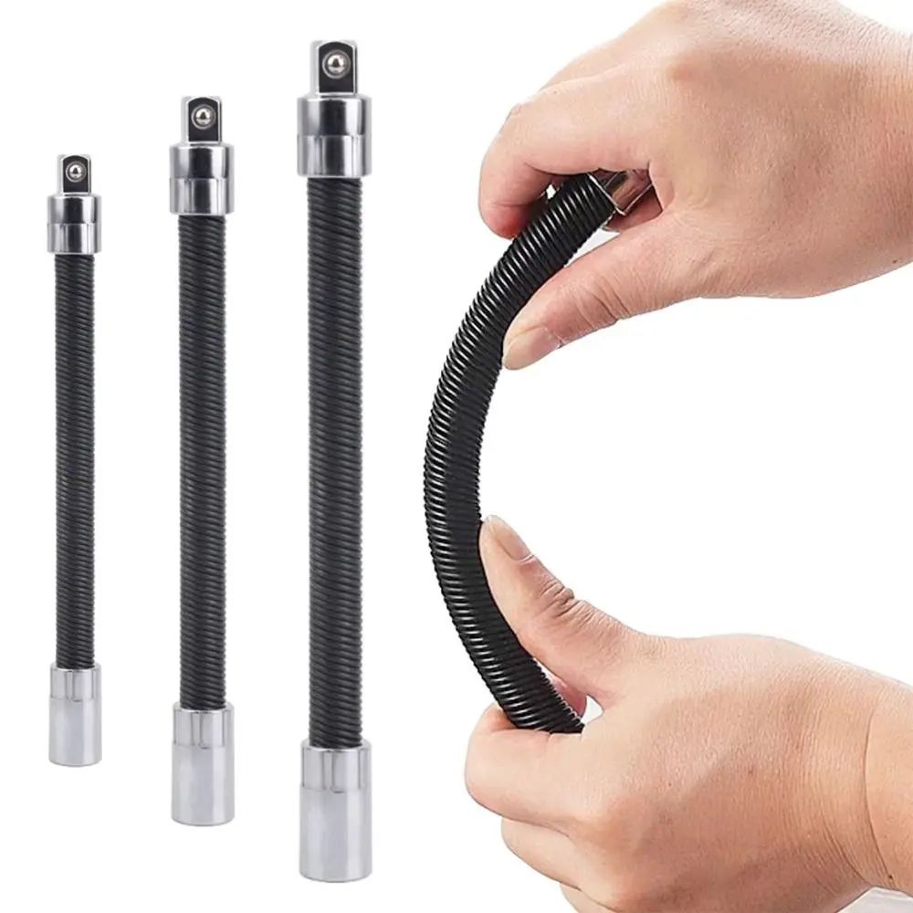 Barra de extensión de enchufe de accionamiento de cabeza de conversión, llave de trinquete de alto Torque, varilla de extensión de poste, eje Flexible 1/4 3/8 1/2