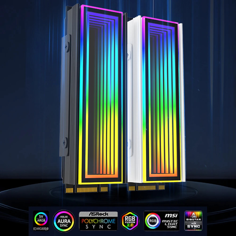 5V/3Pin ARGB AURA Sync ordinateur 2280 SSD M2 radiateur en aluminium PC RGB M.2 Nvme refroidisseur dissipateur thermique disque SSD dissipateur de chaleur refroidisseur