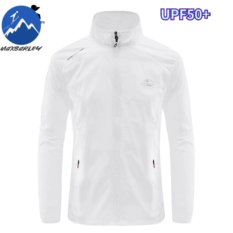 Summer Skin Windbreaker Mens Ultra Light UV Sunscreen Plus Size Gym Jogging Jacket Man Casual Camping Fishing Waterproof Coat