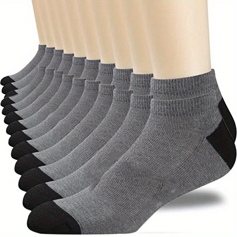 10 pares de calcetines cómodos transpirables de algodón a la moda para hombre, calcetines de verano para hombre