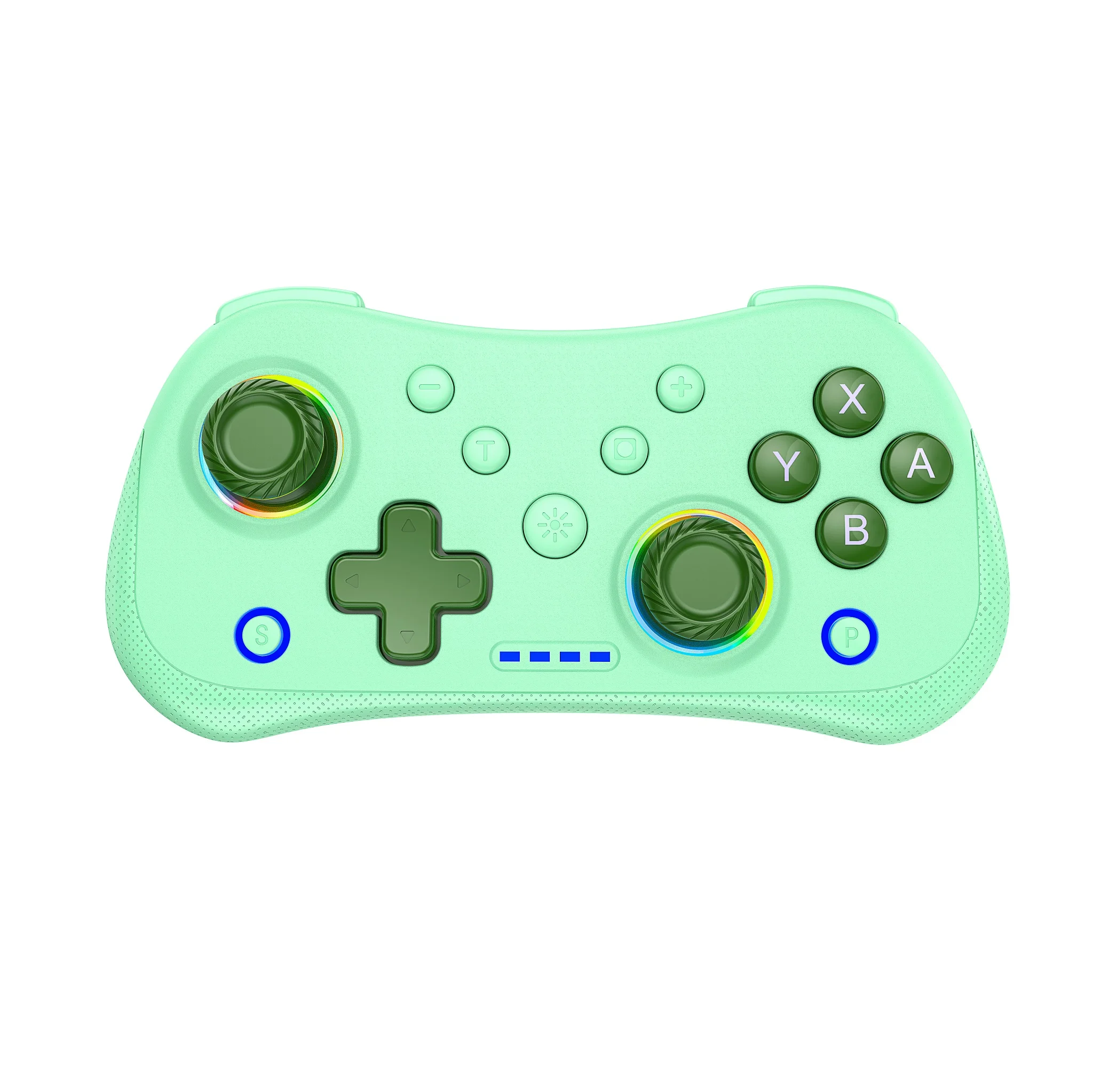 MINI mando inalámbrico multifuncional para Switch con luces RGB y basculante Hall, compatible con función de ráfaga