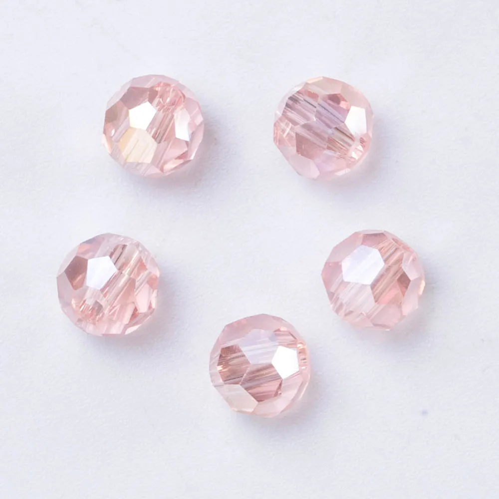 Круглые стеклянные бусины разные цвета 3/4/6/8 мм