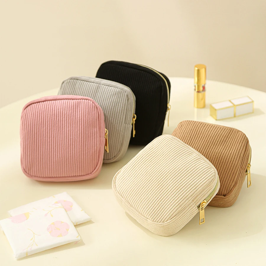 Estuche para servilletas sanitarias, lápiz labial de maquillaje a la moda, Mini bolsa de almacenamiento de cosméticos, bolsas organizadoras de viaje Ins para mujer, bolsa pequeña 2025