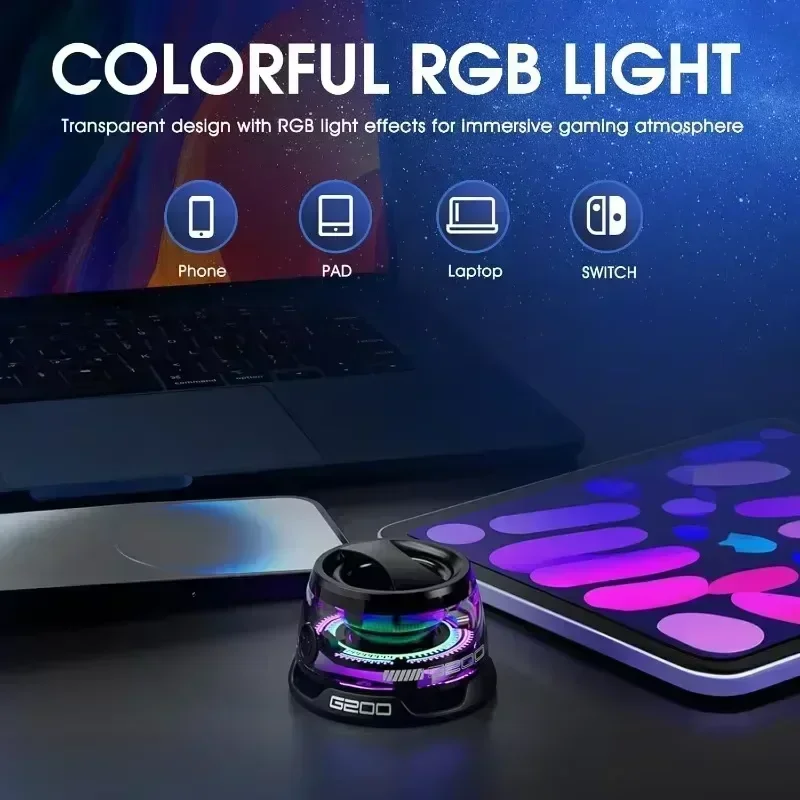 G200 Bluetooth 5.3 Draagbare luidspreker RGB-verlichting Magnetische luidspreker BT5.3 Mini-klankkast 7 uur afspelen Telefoonhouder Luidspreker