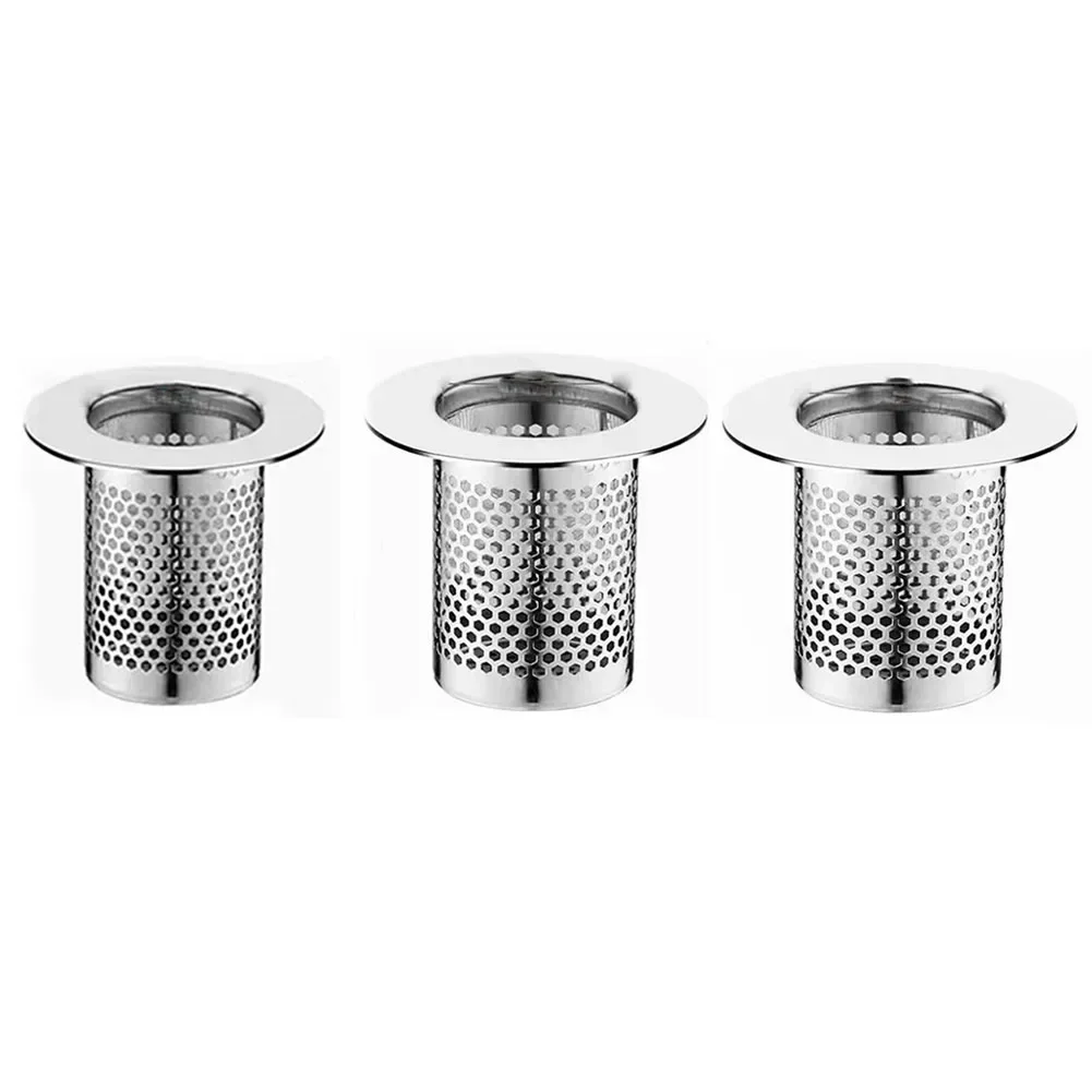 Edelstahl Abflusssieb Waschbecken Sieb Dusche Bodenablauf Filter Mesh Küchenspüle Sieb Haarfänger 5/5,5/6,5 cm