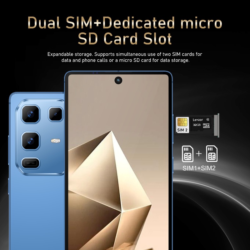 Global Vision S25 Ultra Smartphone Android 4100mAh 8GB RAM 256G ROM 6.8 Inch Phone 720x1600HD 16+32MP 4G 5G Network Mobile Phone