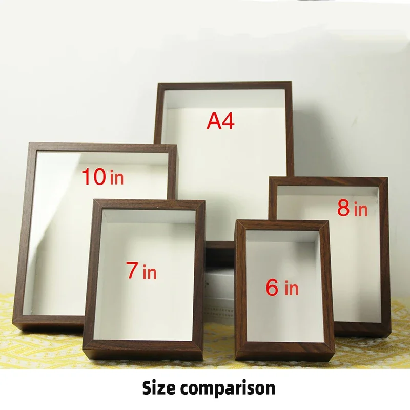 3D Wooden Picture Frames Depth 3cm 5cm Dried Flower Specimen Holder Handmade DIY Handwork Display Phote Frame Home Decoration