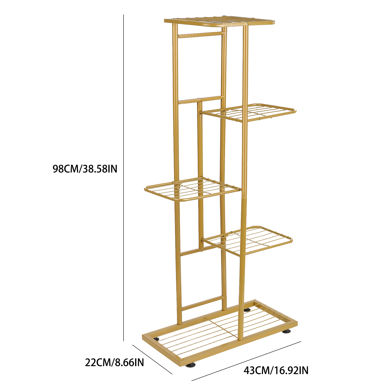 Estante de exhibición de 5 niveles, estante para macetas, soporte para plantas, escalera para macetas, soporte para macetas, estantería de almacenamiento resistente para plantas en macetas