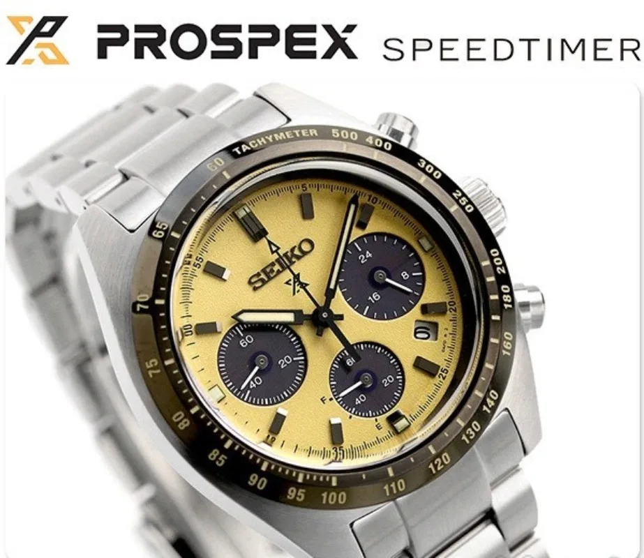 SEIKO Original Automatic SSC813P1 Panda Three Eyes Series  Watch Multi Functional Waterproof Watch Calendar Quartz Men's Watches