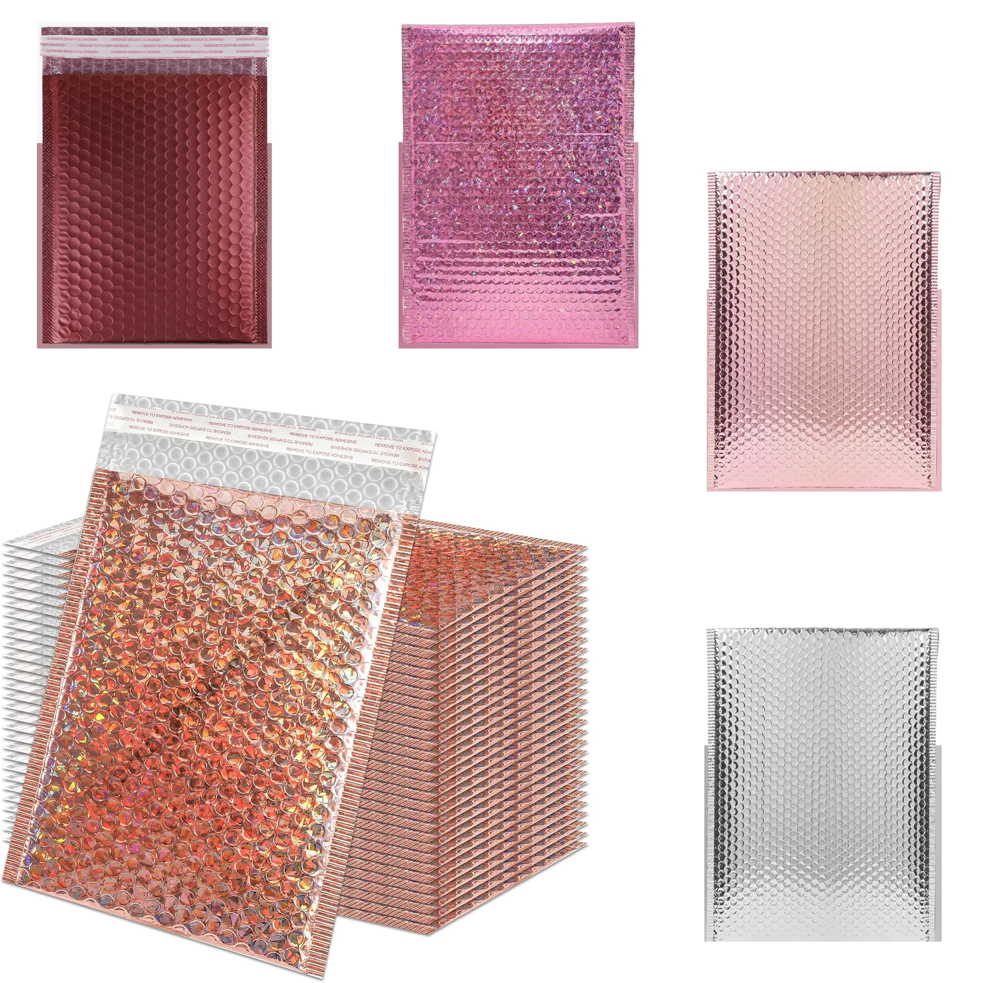 30 pçs bolha holográfica mailer envelope engrossar proteção à prova dwaterproof água acolchoado bolha envelopes pacote saco para envio
