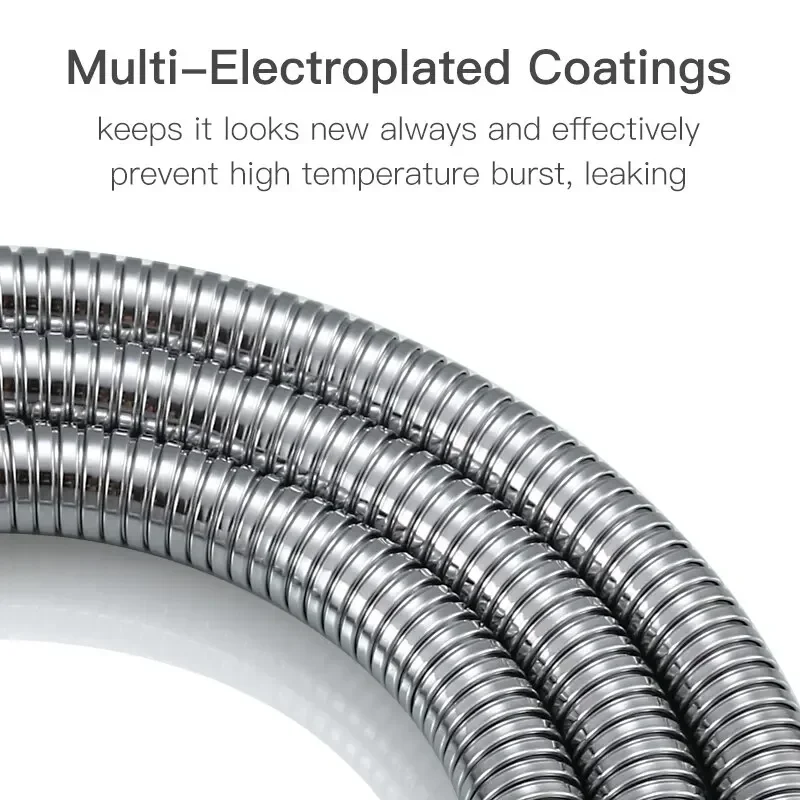 Baokemo Stainless Steel Flexible Shower Hose Tube Pipe For Bathroom Accessories Shower Tube High Strength Hot And Cold Hose