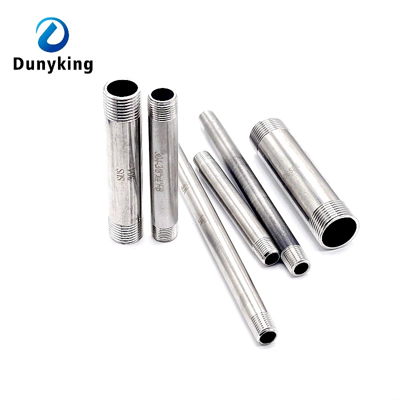 BSP rosca macho boquilla larga 1/8 "1/4" 3/8 "1/2" 3/4 "1" 304 adaptador de conector de instalación de tubería de acero inoxidable