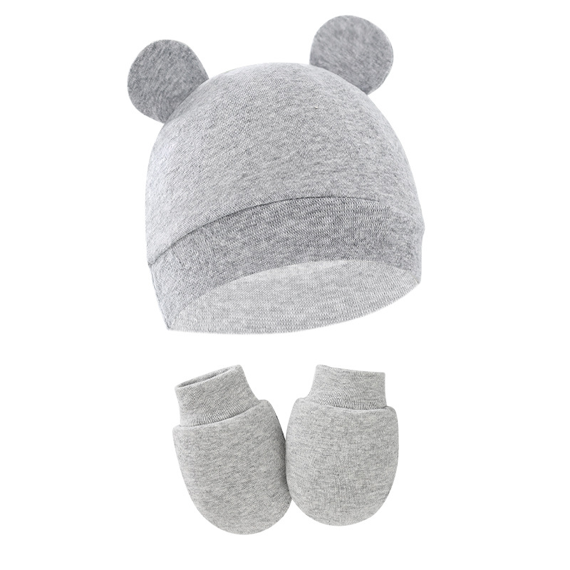 Gorro de bebé con forma de oreja para recién nacido, conjunto de calcetines y guantes, accesorios de fotografía, accesorios de moda infantil