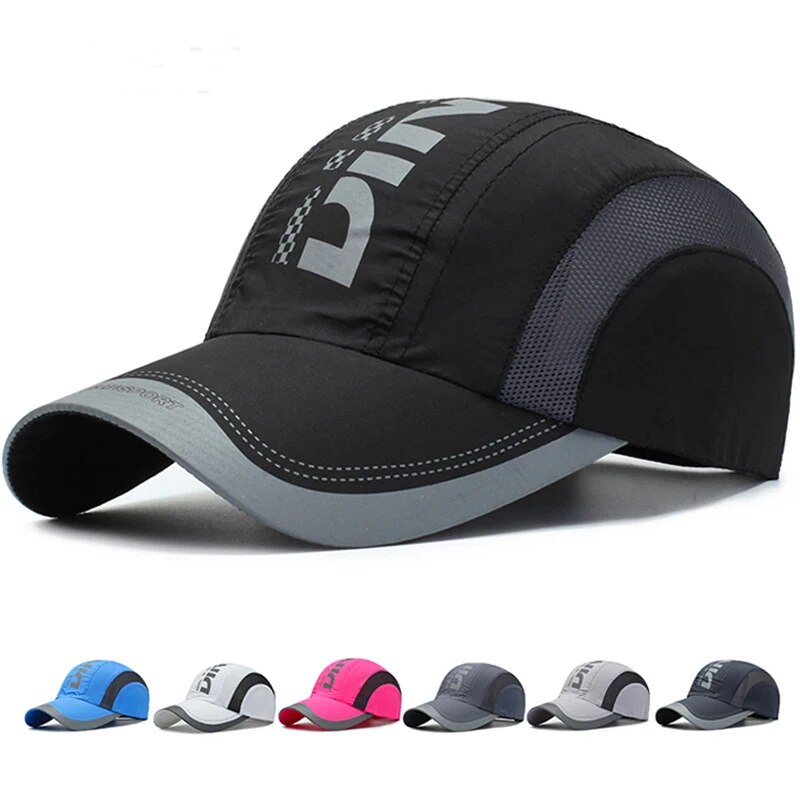 Nuevo sombrero de verano, gorra de secado rápido, gorra de béisbol de moda para primavera, gorra para deportes al aire libre, gorra de malla transpirable, gorra con visera