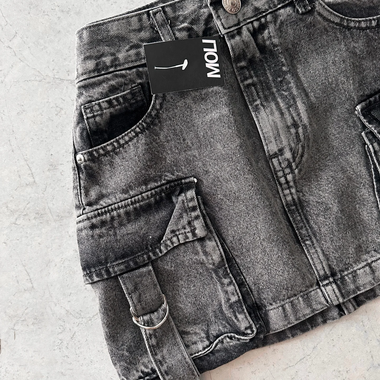 原宿-女性用マルチポケットデニムスカート,カジュアル,アーバンウェア,多用途ストラップ,y2kファッション,新品