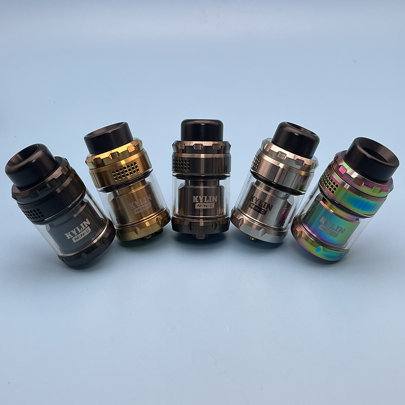Kylin Mini V2 RTA tanque reemplazable 24,4mm 2ml/5ml atomizador de cigarrillos electrónicos de flujo de aire superior, tanque Kylin RTA de 510 hilos
