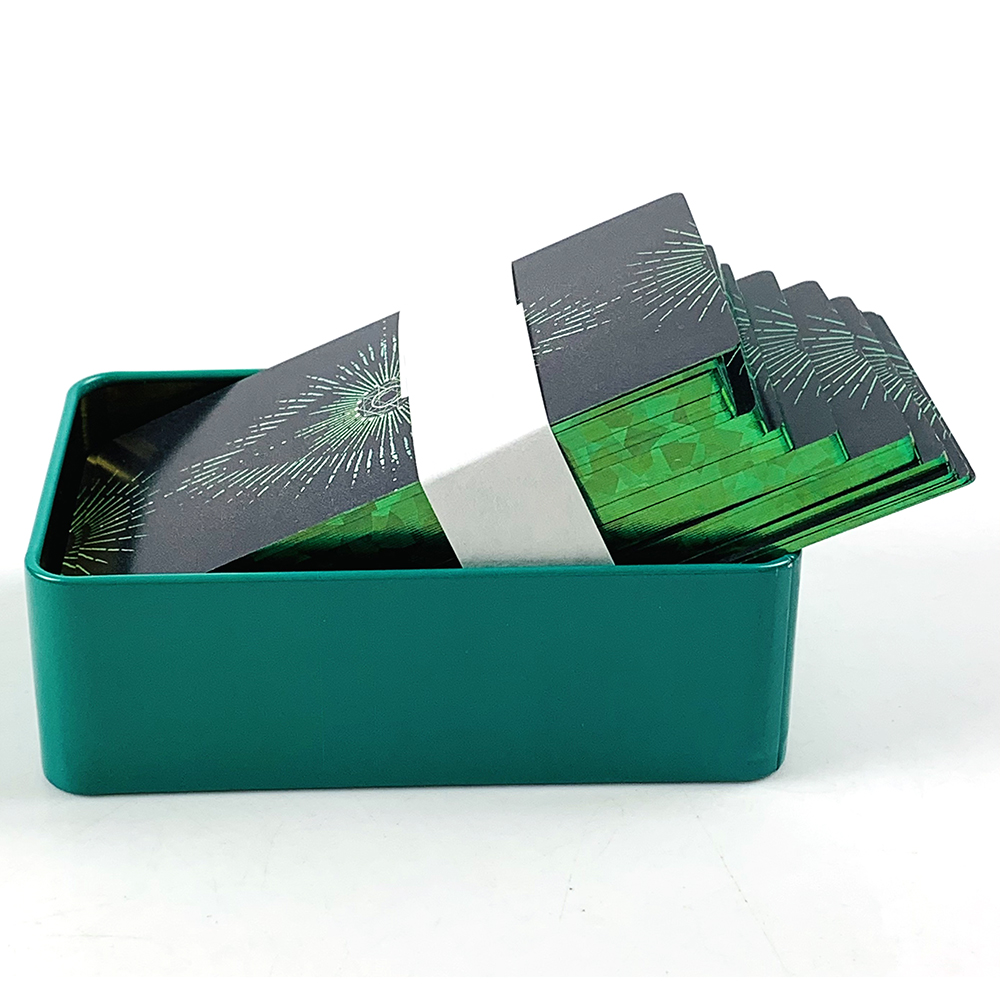 Hoogwaardige blikken doosverpakking 78 kaarten Tarotkaart Fate Waarzeggerij Familiefeestspel, Halloween- en kerstspellen