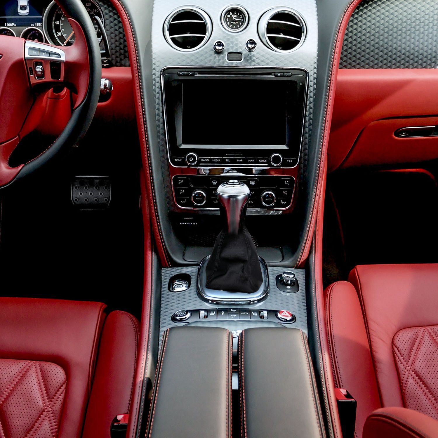 トヨタベンシスt25mk2 ii 2003-2009用レザーシフトギアカバー