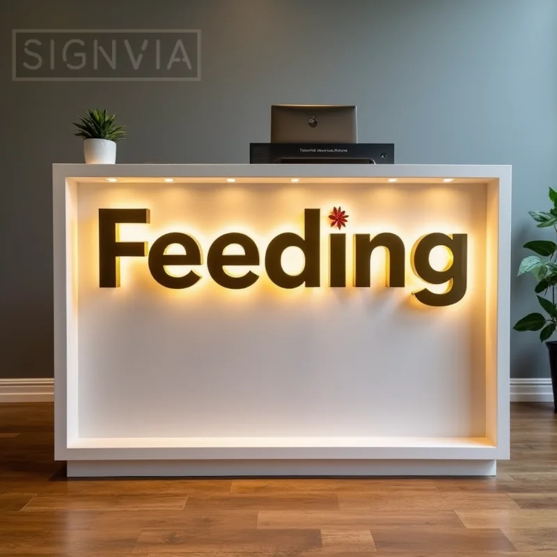 Custom 3D LED Illuminated Metal Letters Sign For Business Storefront Outdoor Waterproof Backlit Light Up Advertising Signage