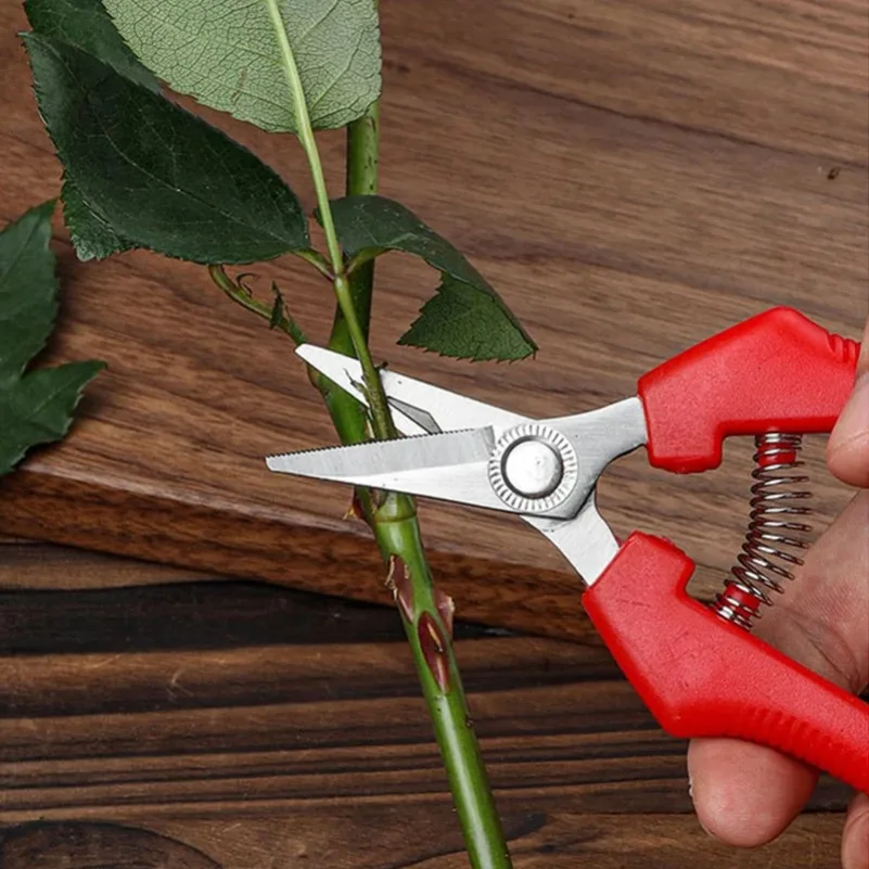 One-handed Sharp Blade Pruning Shears Branch Grass Garden Fruit Tree Trimming Scissors Knife Non-slip Handle Cutting Knife Tools
