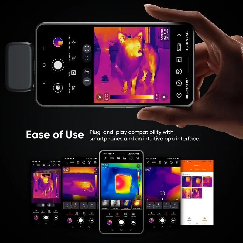 GW192A New Thermal Imaging Camera for Android Phone Infrared Thermal Imager Inspection Repair Thermographic Camera Thermal Scope
